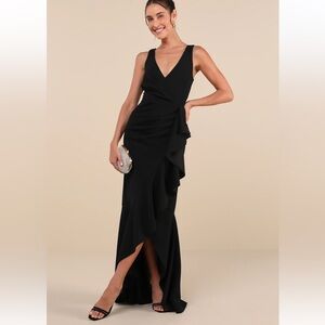Lulu's Black Asymmetrical Dress